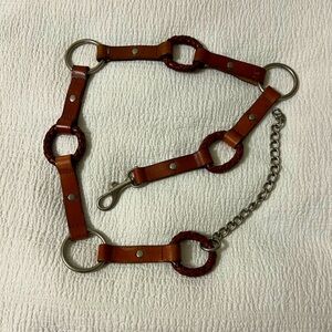 Leather link fashion belt